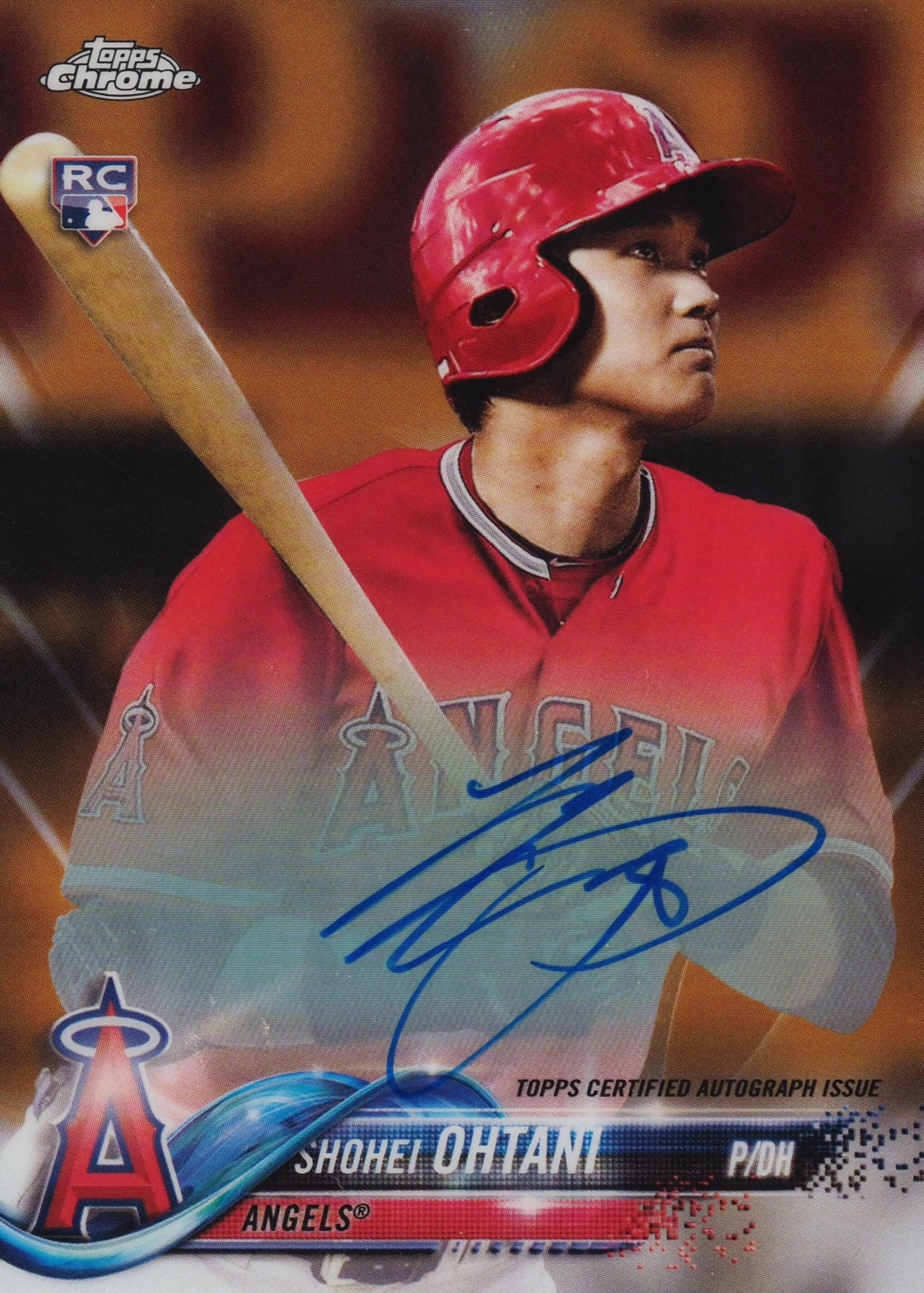 Shohei Ohtani 2018 Topps Chrome #RA-SO Rookie Auto - Gold