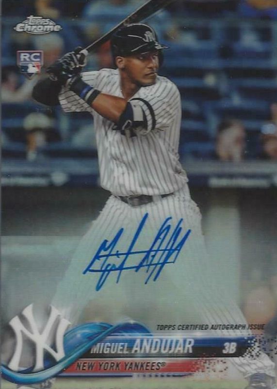 Miguel Andujar 2018 Topps Chrome #RA-MA Rookie Auto - Refractor /499 Rookie BGS 9.5