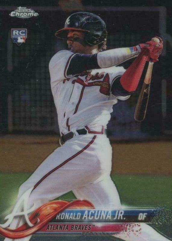 Ronald Acuna Jr. 2018 Topps Chrome #193 Base Rookie RAW