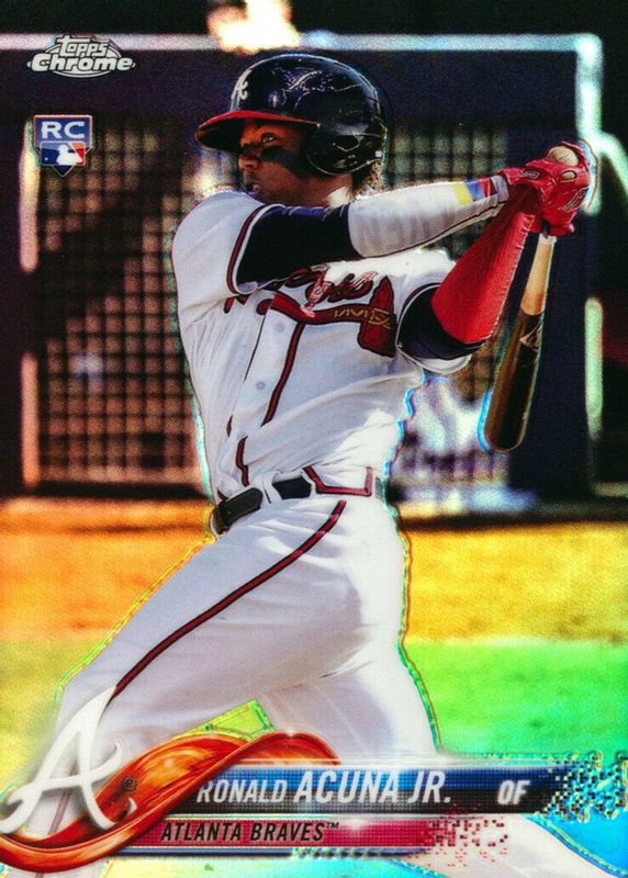 Ronald Acuna Jr. 2018 Topps Chrome #193 Refractor Rookie RAW