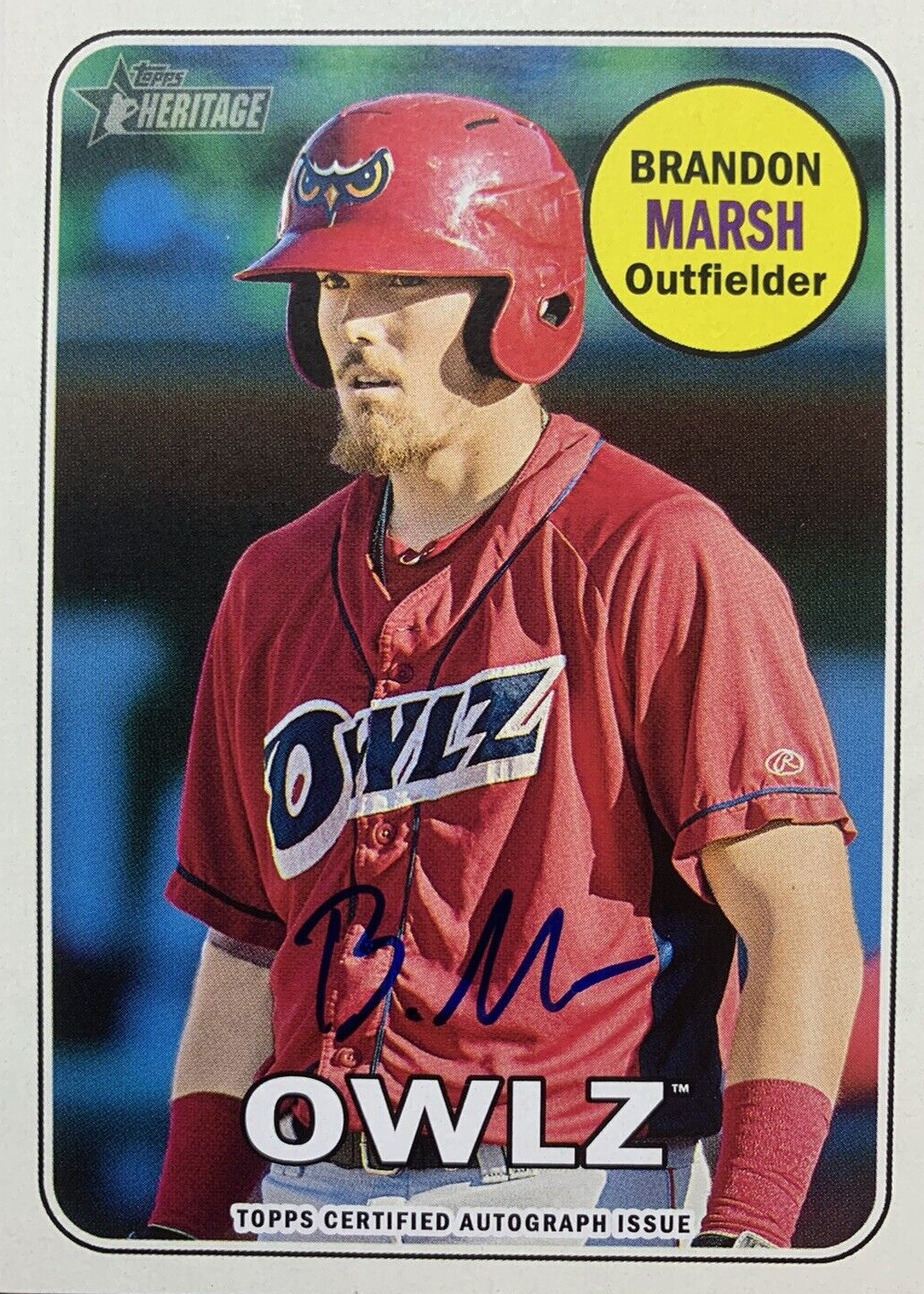 2018 bowman Brandon marsh auto リフ PSA9 brandon marsh 2018 bowman chrome auto purple ref #/250 made