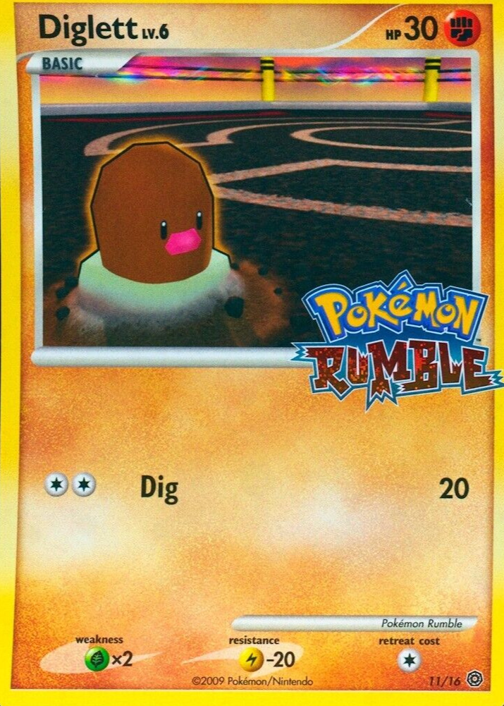 pokemon rumble cards value Diglett 2009 Rumble #11/16 Base Price Guide