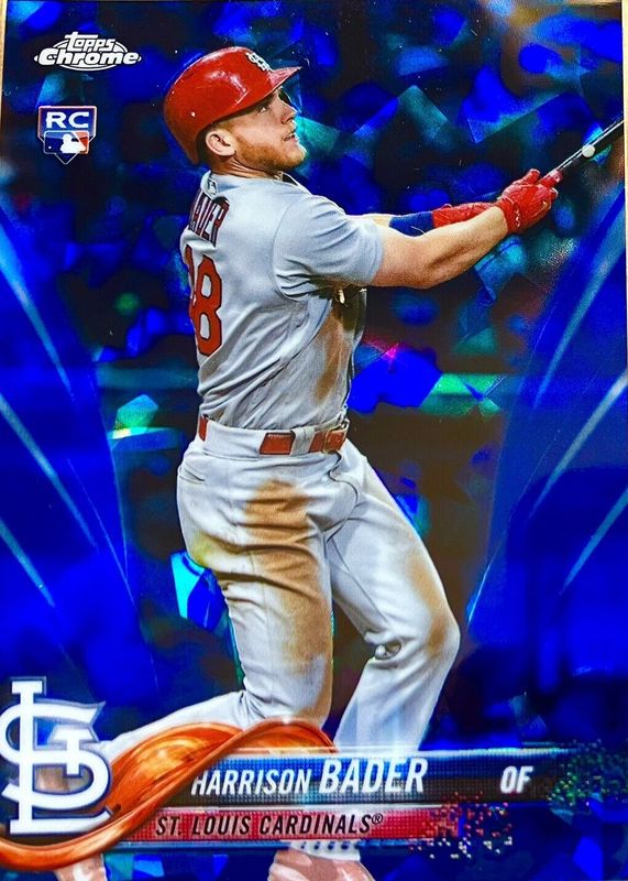 Harrison Bader 2018 Topps Chrome Sapphire Edition #21 Base Rookie RAW