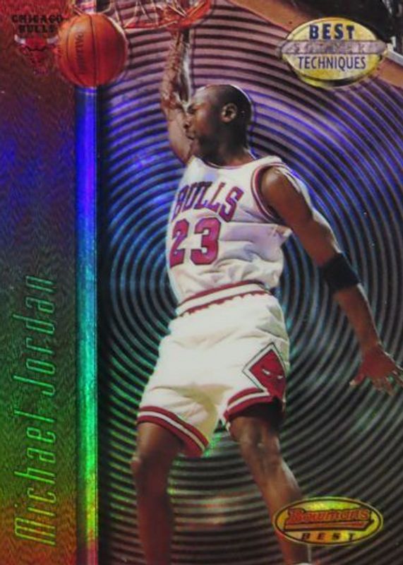 Michael Jordan 1997 Bowman's Best #T2 Techniques - Refractor PSA 9