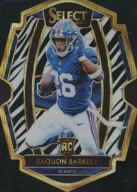 PANINI NFLカード OBSIDIAN DIE-CUT SAQUON BARKLEY GIANTS 02/10 #PB-16 送料無料 中古 IT1 Saquon Barkley 2018 Obsidian #101 Electric Etch Purple /75