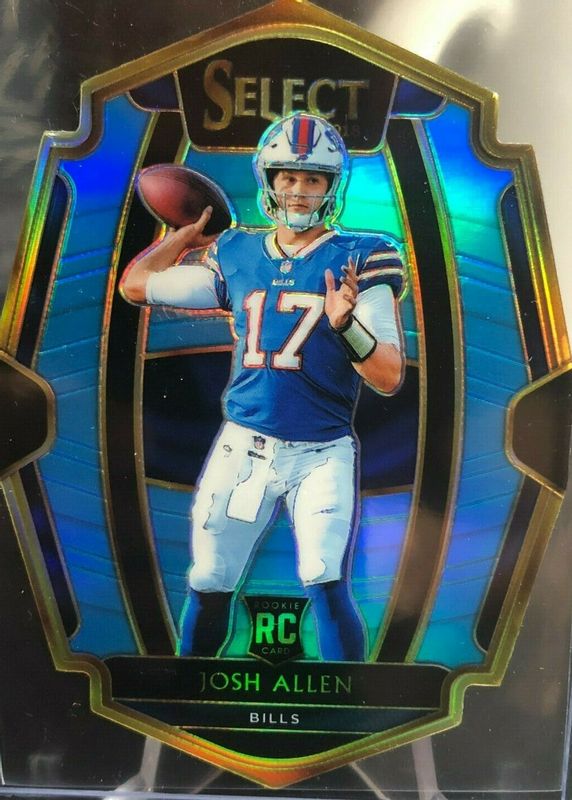 Josh Allen 2018 Select #139 Premier Level Light Blue Die-Cut /99 Rookie SGC 9