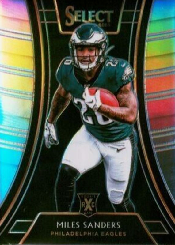 Miles Sanders 2018 Select #307 XRC Prizm RAW