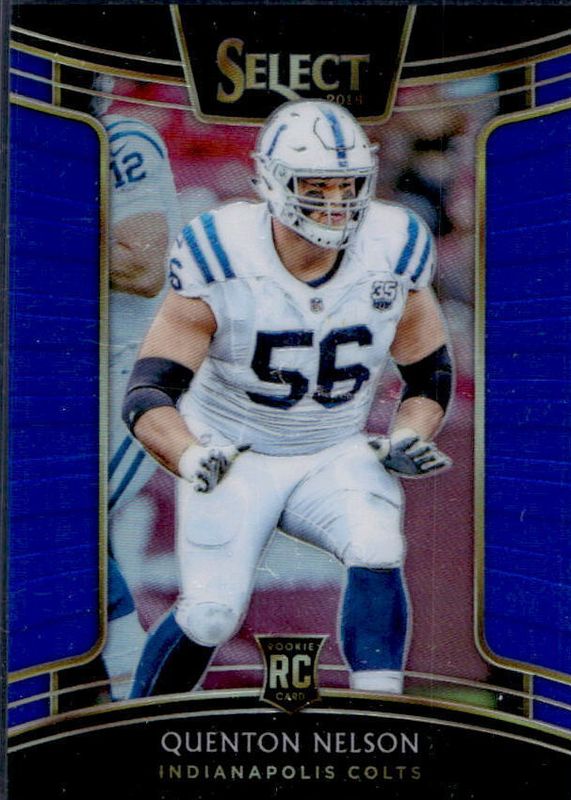 Quenton Nelson 2018 Select #2 Concourse Blue /175 Rookie PSA 10