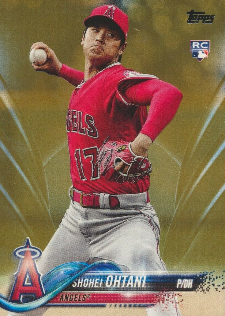ゲームセンター・ゲームカード Topps Rookie Shohei Ohtani Gold PSA WBC SHOHEI OHTANI 2018 TOPPS GOLD LABEL #17 ROOKIE CLASS 1 RED