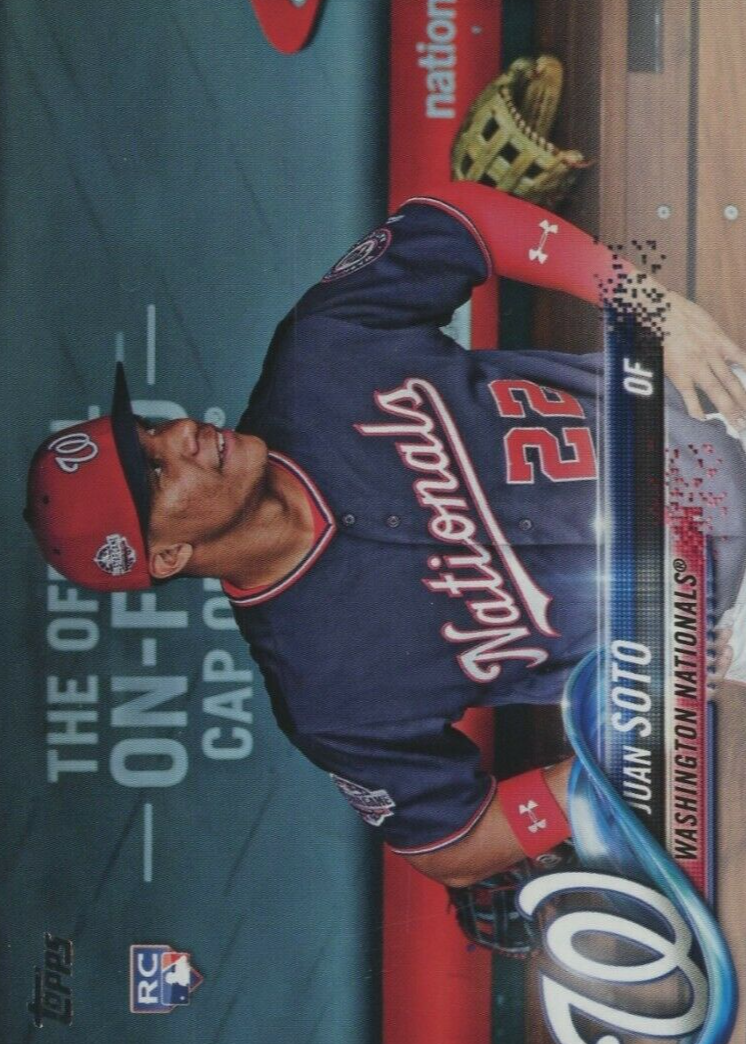 Juan Soto 2018 Topps Update #US300 SP Variation (Hands on 