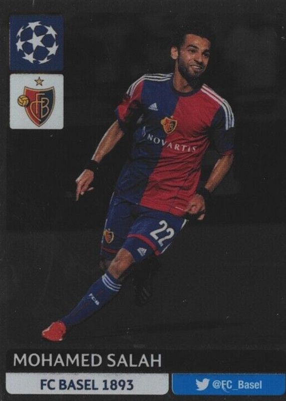 Mohamed Salah 2013 Panini UEFA Champions League Stickers #302 Foil Rookie SGC 9.5