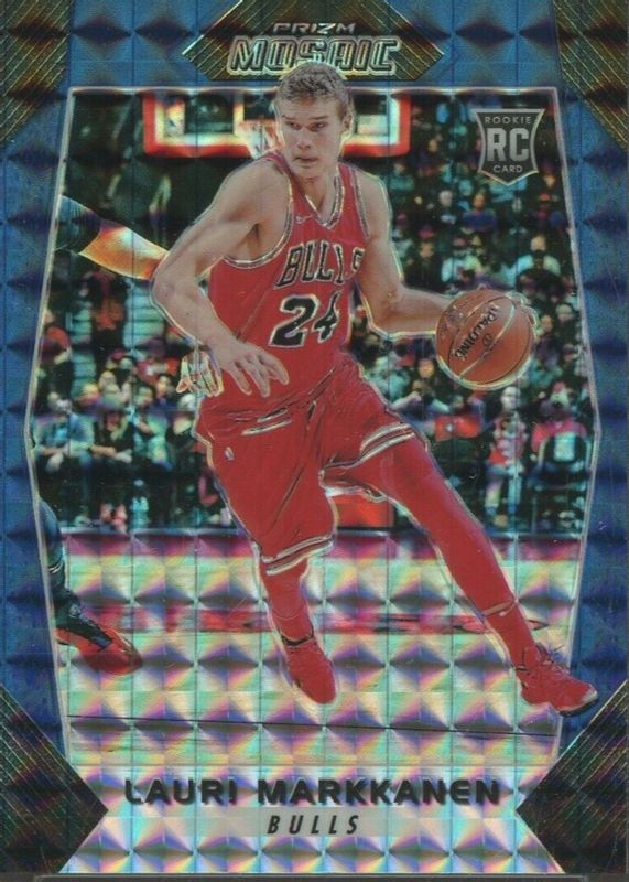 Lauri Markkanen 2017 Prizm Mosaic #9 Blue Rookie BGS 9