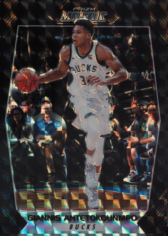 Giannis Antetokounmpo 2017 Prizm Mosaic #30 Black /1 RAW