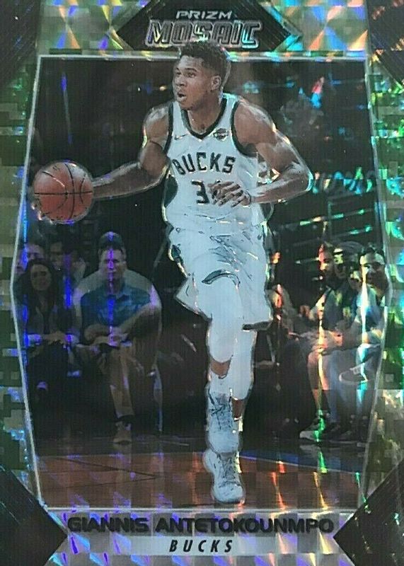 Giannis Antetokounmpo 2017 Prizm Mosaic #30 Camo /25 BGS 10 PRISTINE