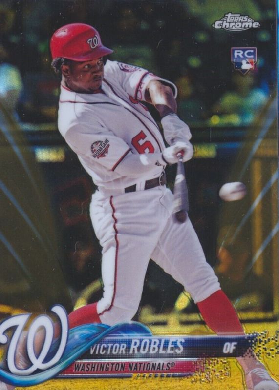 Victor Robles 2018 Topps Chrome Update #HMT22 Gold Refractor /50 Rookie PSA 10