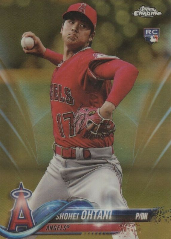 Shohei Ohtani 2018 Topps Chrome Update #HMT1 Gold Refractor /50 Rookie SGC 9.5