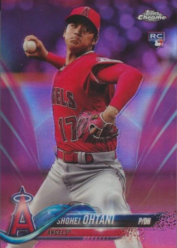 良好品】 大谷翔平 Chrome Topps 2018 RC Refractor Pink Topps