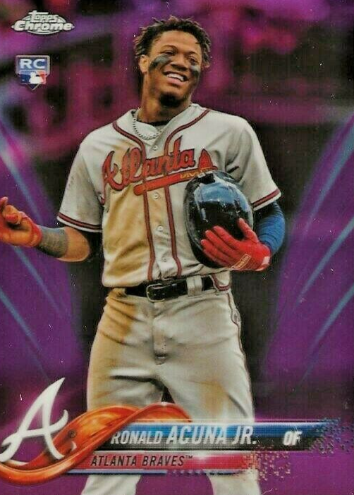 Ronald Acuna Jr. 2018 Topps Chrome Update #HMT25 Pink 