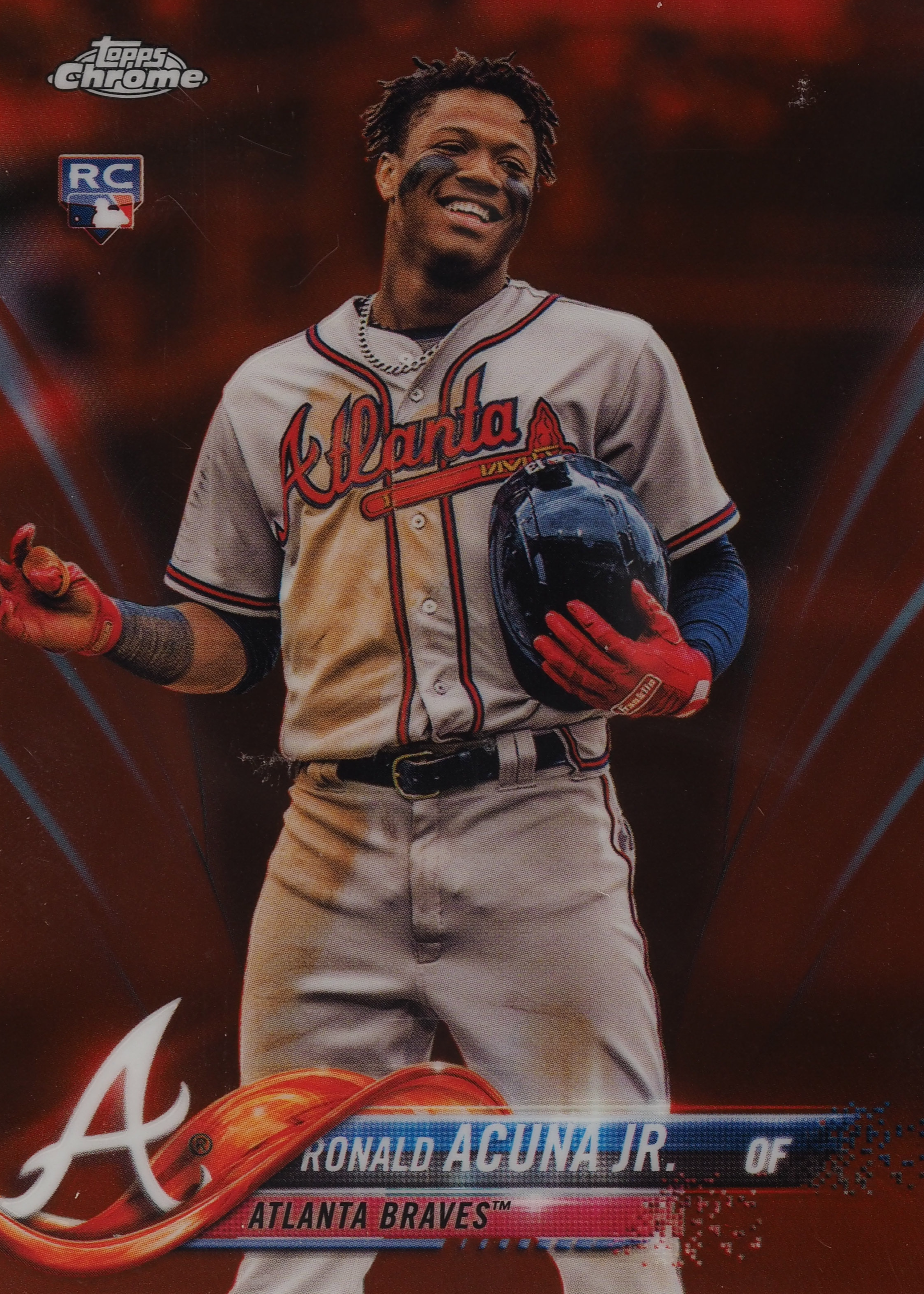 Ronald Acuna Jr 2018 Topps Chrome Update Rookie Auto #HMT25
