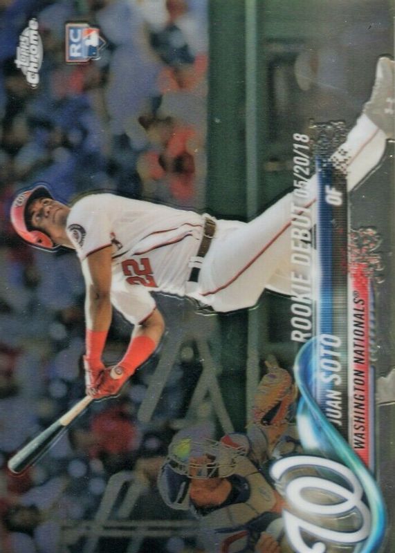 Juan Soto 2018 Topps Chrome Update #HMT98 Rookie Debut Rookie RAW