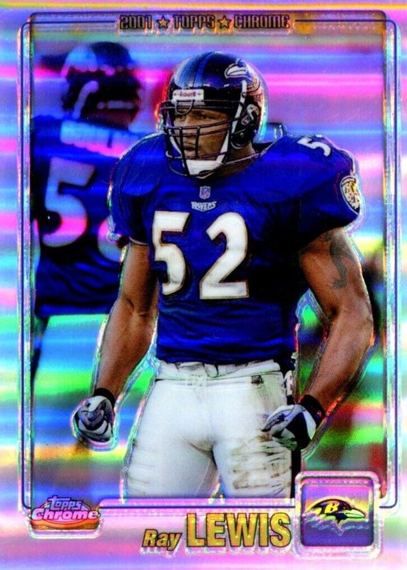 Ray Lewis 2001 Topps Chrome #130 Refractor /999 BGS 9