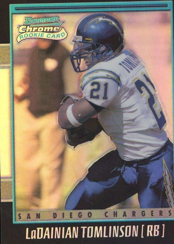 LaDainian Tomlinson 2001 Bowman Chrome #190 Refractor /1999 Rookie PSA 8