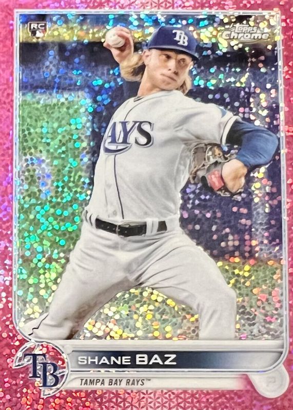 Shane Baz 2022 Topps Chrome #201 Magenta Speckle Refractor /350 Rookie SGC 9.5