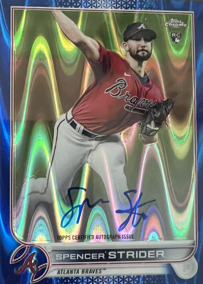 【topps FIRE】SPENCER STRIDER サインカード 2022 Topps Fire Spencer Strider Rookie Autograph Card