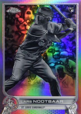 Lars Nootbaar 2022 Topps Chrome #19 Purple Speckle Refractor