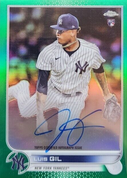 Luis Gil 2022 Topps Chrome #RA-LG Rookie Auto - Green Refractor 