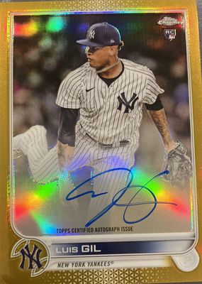 Luis Gil 2022 Topps Chrome #RA-LG Rookie Auto - Gold Refractor /50