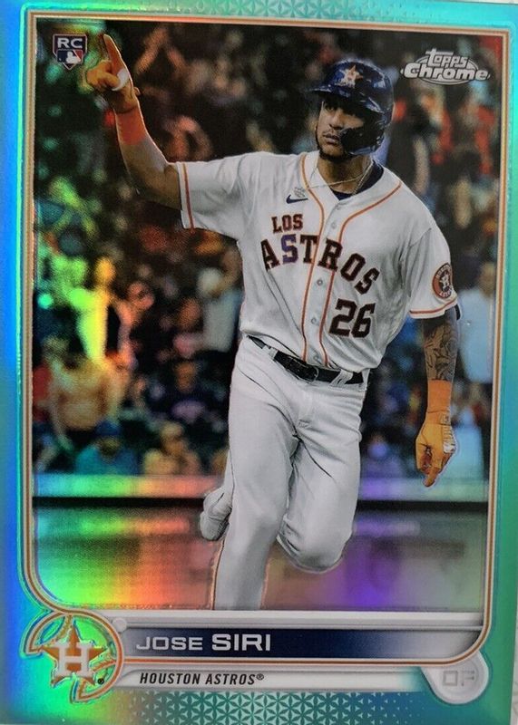 Jose Siri 2022 Topps Chrome #204 Aqua Refractor /199 Rookie RAW