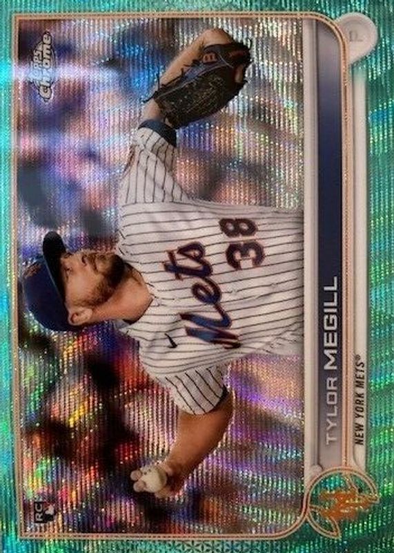 Tylor Megill 2022 Topps Chrome #212 Aqua Lava Refractor /199 Rookie PSA 10