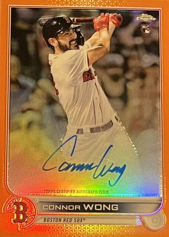 Connor Wong 2022 Topps Chrome #RA-CW Rookie Auto - Orange Refractor /25 RAW