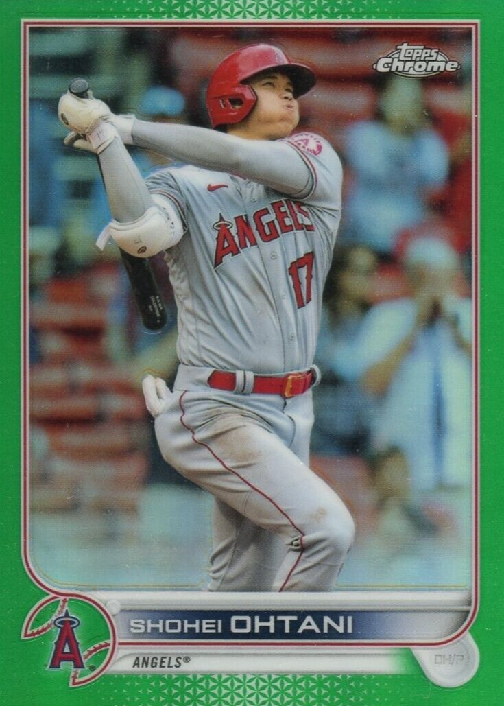 大谷翔平 2022 Topps1st Edition Green Foil Shohei Ohtani 2022 Topps #1 Green Foil /499 Price Guide - Sports