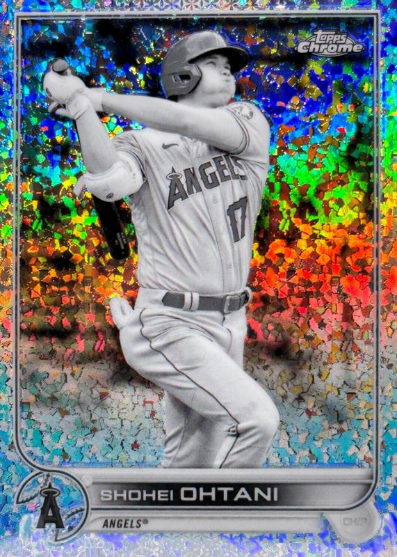 Shohei Ohtani 2022 Topps Chrome #1 Black & White Mini-Diamond Refractor PSA 10