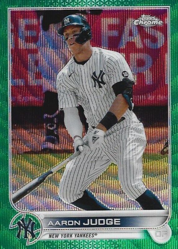 Aaron Judge 2022 Topps Chrome #99 Green Wave Refractor /99 BGS 9