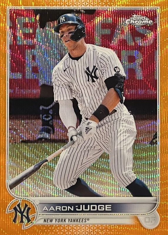 Aaron Judge 2022 Topps Chrome #99 Orange Wave Refractor /25 BGS 9.5