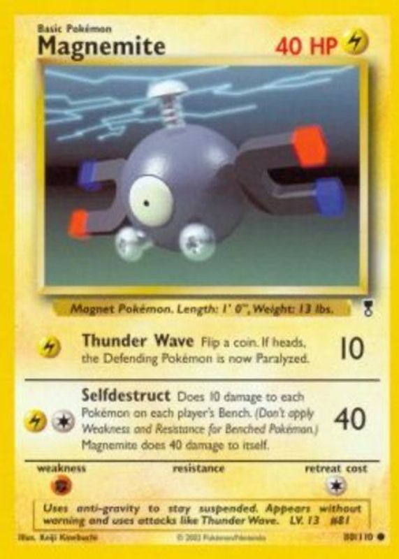 Magnemite 2002 Legendary Collection #80 Base PSA 10