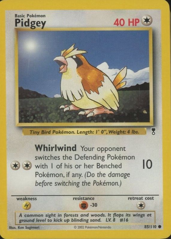 Pidgey 2002 Legendary Collection #85 Base PSA 9