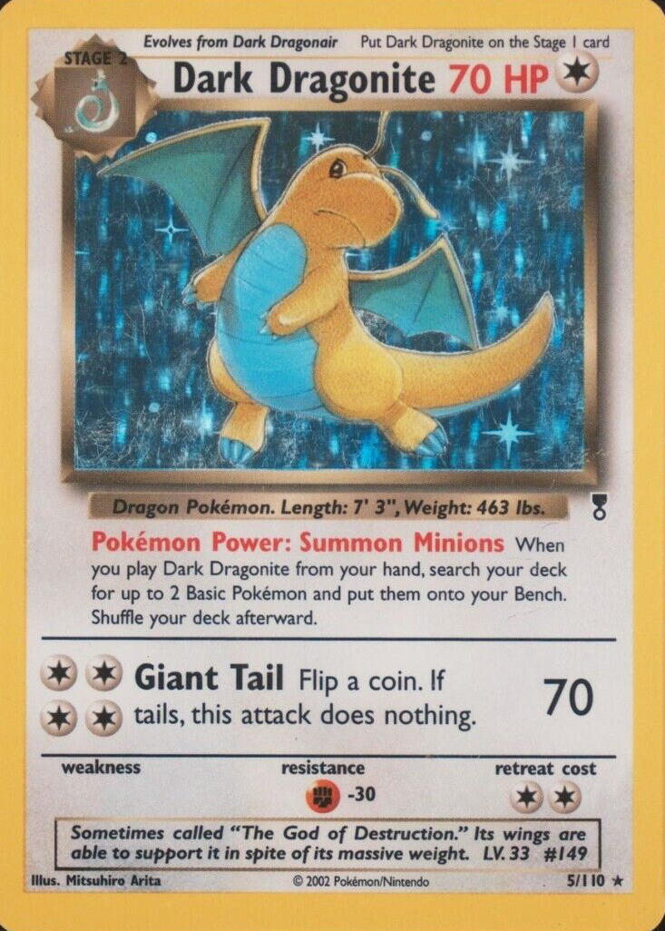 Dark Dragonite 2002 Legendary Collection #5 Holo Price Guide