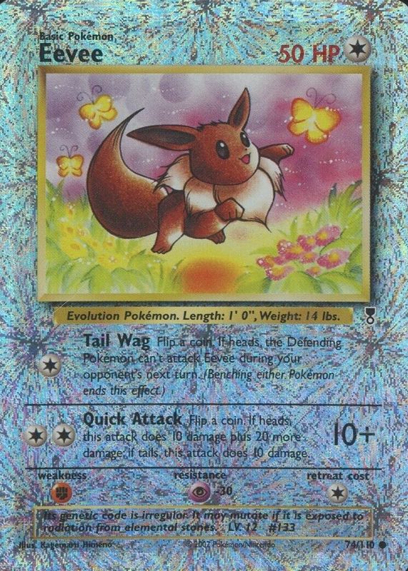 Moneta Ufficiale Pokémon Eevee Holo Foil Shiny, Per Il Gioco Di Carte Collezionabili, Accessorio Da Collezione