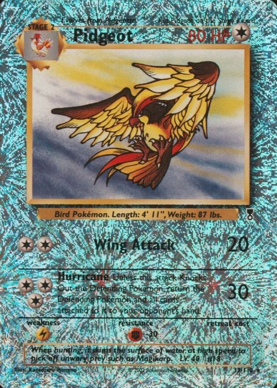 Pidgeot 2002 Legendary Collection #33 Reverse Holo BGS 1