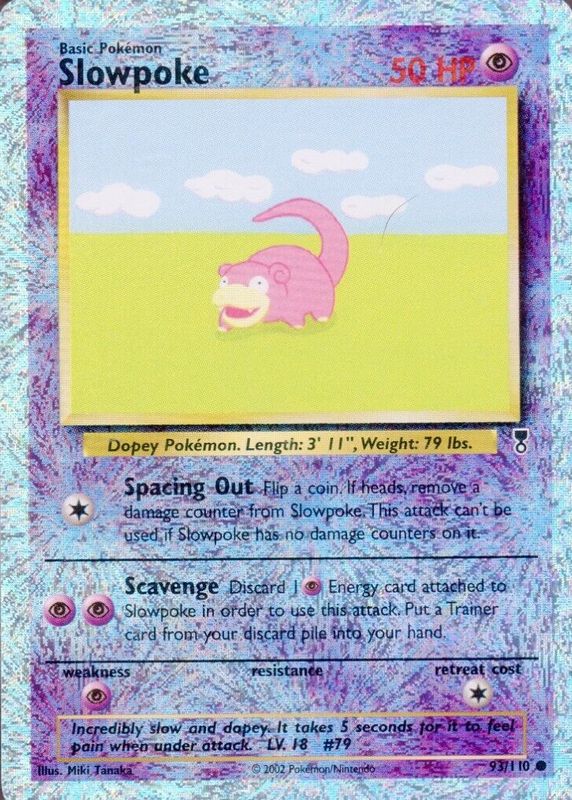 Slowpoke 2002 Legendary Collection #93 Reverse Holo BGS 3