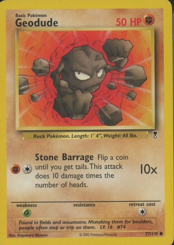 Geodude 2002 Legendary Collection #77 Base PSA 10