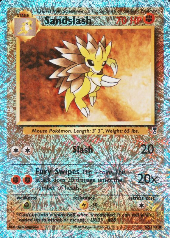 Sandslash 2002 Legendary Collection #62 Reverse Holo PSA 4