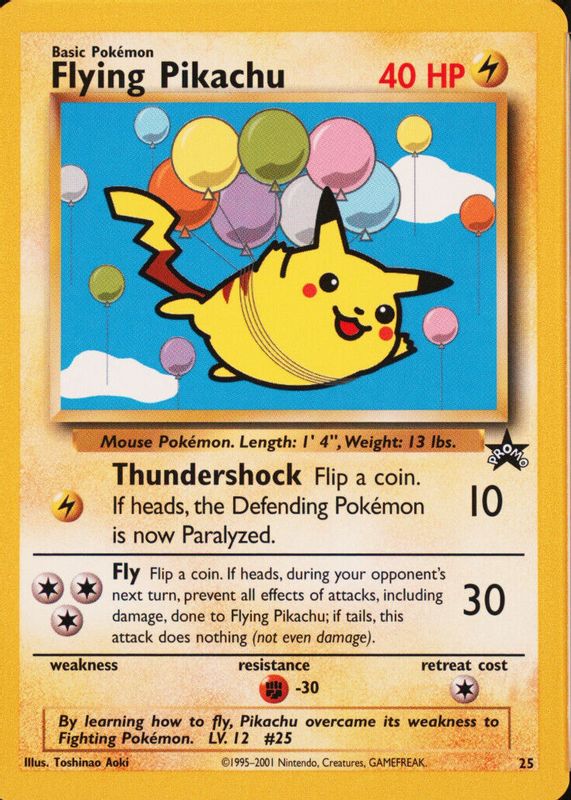 Flying Pikachu 2001 Wizards Black Star Promo #25 Pokemon League PSA 10