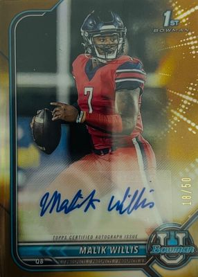 2021 Bowman University #BCPA-MW Chrome Prospect Auto - Gold Refractor /50 (1st)