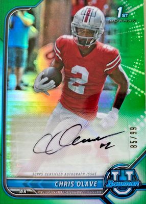 2021 Bowman University #BCPA-CO Chrome Prospect Auto - Green Refractor /99 (1st)