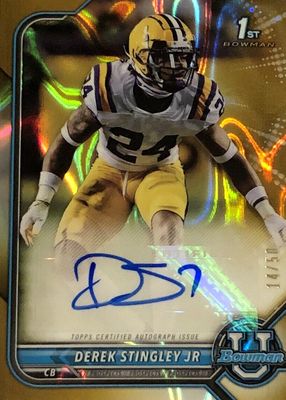 2021 Bowman University #BCPA-DS Chrome Prospect Auto - Gold Lava Refractor /50 (1st)